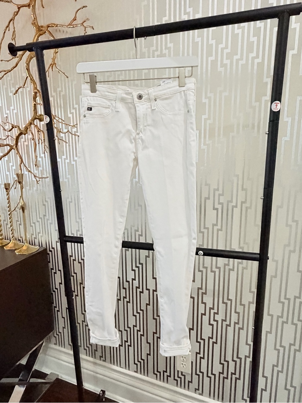 AG Adriano Goldschmied White Skinny Women’s Jeans “the legging ankle”